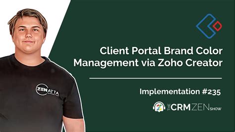 Client Portal Brand Color Management Via Zoho Creator Youtube