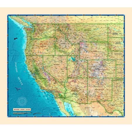 Western United States Wall Map By Compart The Map Shop