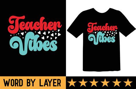 Teacher Vibes Svg T Shirt Design 20981614 Vector Art At Vecteezy