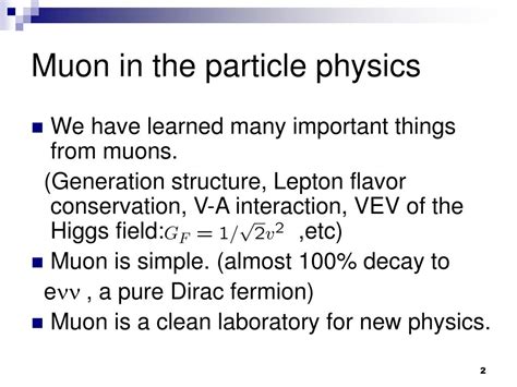 Ppt Muon Particle Physics Powerpoint Presentation Free Download Id