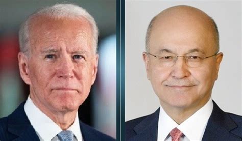 President of Iraq Barham Salih congratulates President Joe Biden on his inauguration as ...