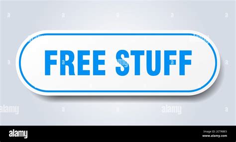 free stuff sign. rounded isolated sticker. white button Stock Vector ...