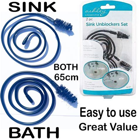 Sink Bath Shower Drain Unblocker Tools Unblock Flexible Rods Snake