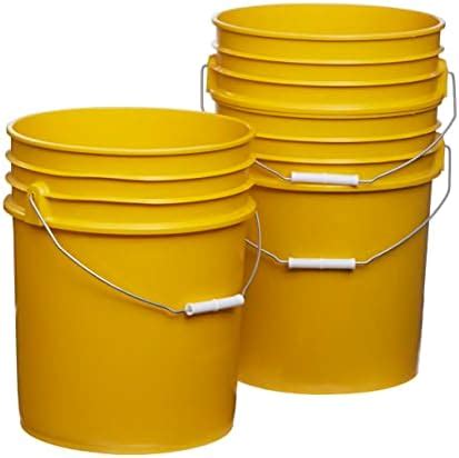 Amazon Hudson Exchange 5 Gallon 3 Pack Yellow Bucket Pail