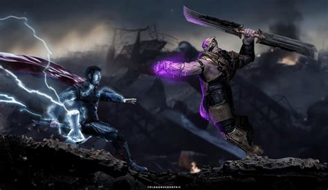 Thor vs. Thanos fanart! : r/Endgame