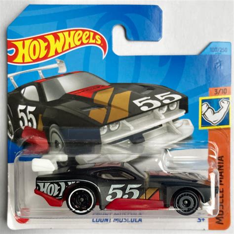 Hot Wheels Count Muscula Matt Black Scale