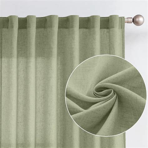 Amazon Jinchan Linen Curtains Inch Length For Living Room