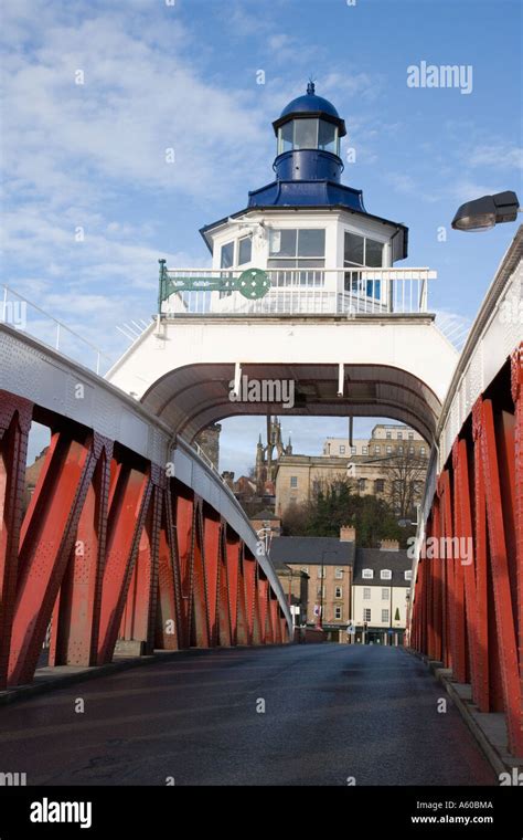 Gateshead Swing Bridge Newcastle Upon Tyne Stock Photo Alamy