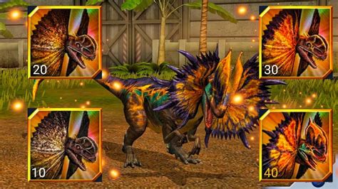 Dilophosaurus Gen Max Level Jurassic World The Game Youtube