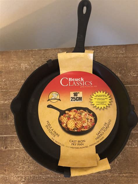 New Heuck Classics Cast Iron Skillet Inches Black Ebay