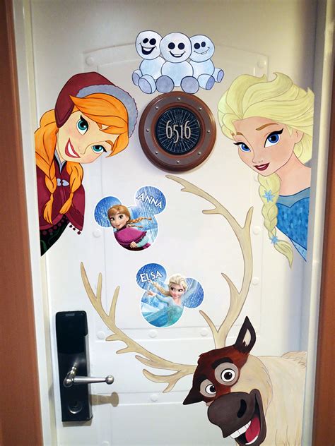 Disney Inspired Extra Large Painted Frozen Anna And Elsa Characters