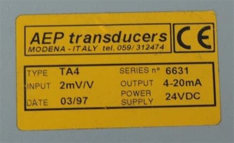 Aep Transducers Ta Analog Transmitter Ta Ebay