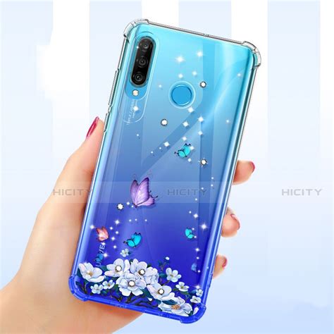 Coque Ultra Fine Tpu Souple Housse Etui Transparente Fleurs Pour Huawei