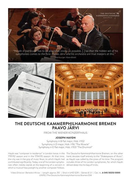 The Deutsche Kammerphilharmonie Bremen Haydn Project Symphonies