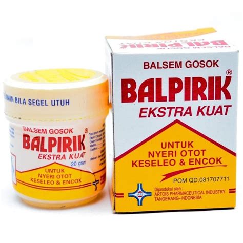 Jual Balsem Gosok Balpirik Kuning Gr Shopee Indonesia