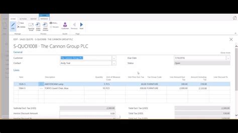 How To Convert Sales Quotes Into Orders And Invoices In Dynamics 365 For Financials Youtube