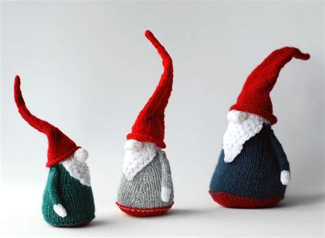 Gnomes Pdf Knitting Patterns Christmas Ornament New Year Etsy