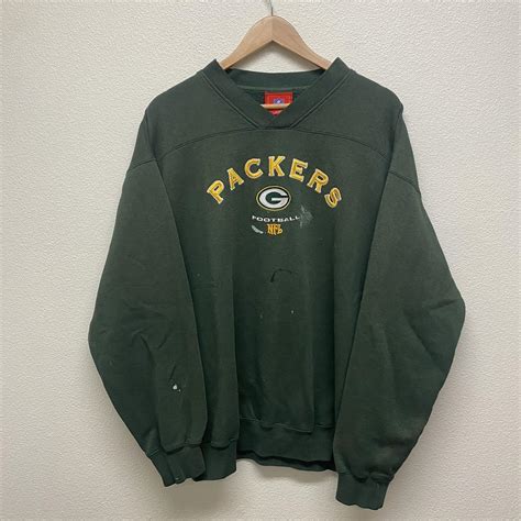 90s Green Bay Packers Crewneck Sweatshirt Size Depop