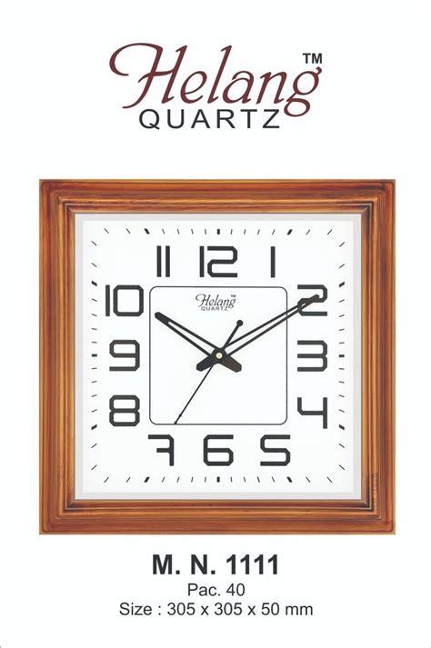 Helang Quartz Analog Plastic Square Wall Clock Size Inch Model