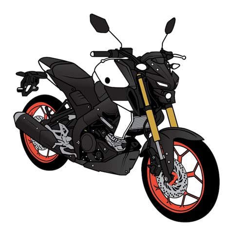 Naked Bike Motorrad Cartoon Vektor Premium Vektor