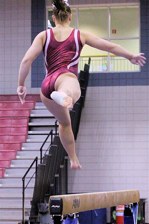 TWU Gymnastics Beam Amy Winczura February 26 Denton Flickr