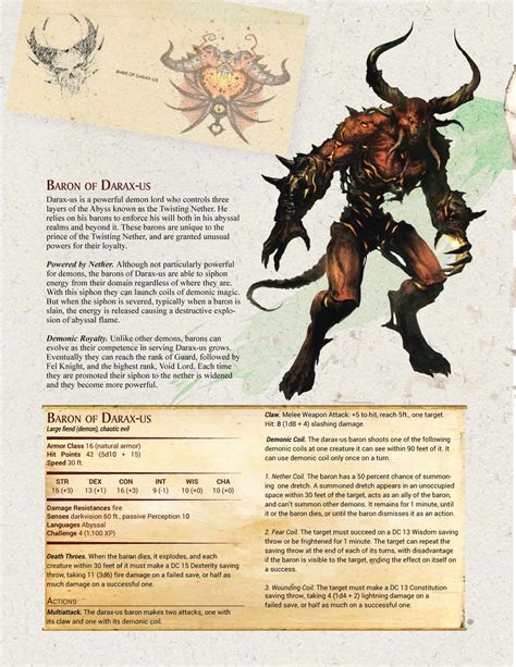 Baron Of Darax Us Dnd Monsters D D Dungeons And Dragons Dungeons