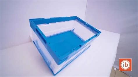 Square Blue Fulcrum Plastic Foldable Crates Kg For Industrial