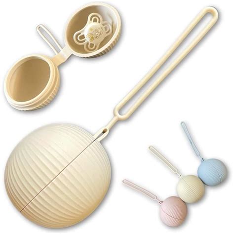 Boite a tetine bebe Beige accessoire porte sucette silicone qualité