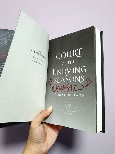 Signed Court Of The Undying Seasons Hobbies And Toys Books And Magazines