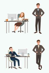 Man Hard Working And Studding Royalty Free Vector Image