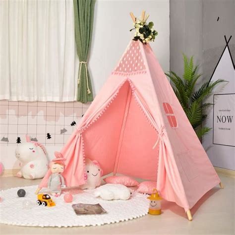 Triclicks Tipi Enfant Avec Tapis De Sol Toile Enfants Jouent Tente