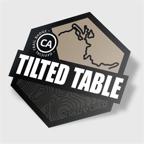 Tilted Table Trail Sticker Tred Cred