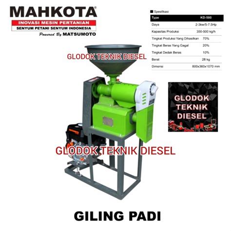 Jual MESIN GILING PADI KD 500 MESIN GILING PADI MINI KAPASITAS 500 KG