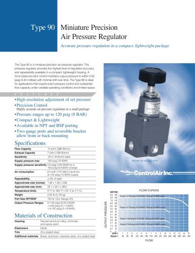 Miniature Precision Air Pressure Regulator Genn Dih PDF Catalogs