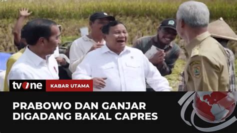 Presiden Jokowi Bertemu Prabowo Ganjar Selfie Di Tengah Sawah Kabar