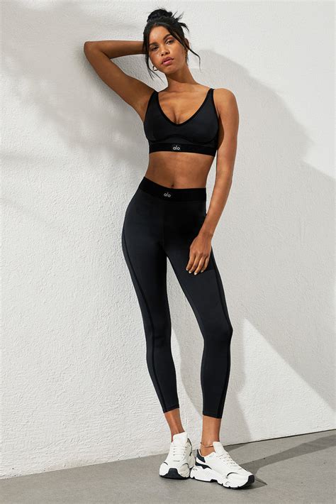 Airlift High Waist 7 8 Line Up Legging Black Alo Yoga