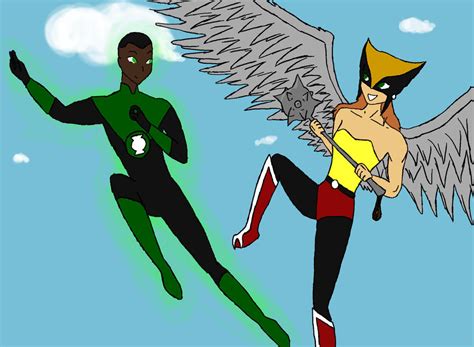 Hawkgirl and the Green Lantern by Kitti47 on DeviantArt