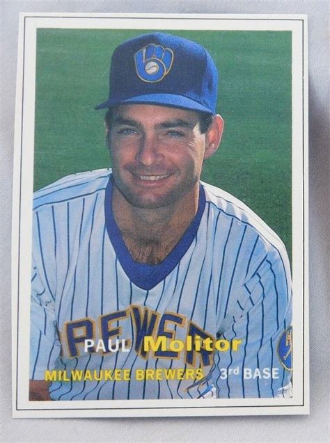 1990 SCD Pocket Price Guide Paul Molitor Brewers Baseball Card EBay