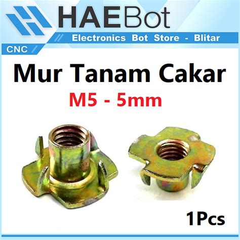 Jual Haebot Mur Tanam Nut Insert Tee T Cakar Mm M Rumahan Baut Kayu