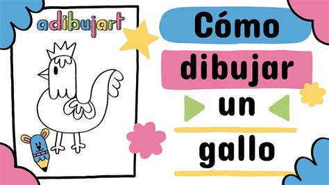 Cómo dibujar un gallo fácil para niños Tutorial fácil paso a paso