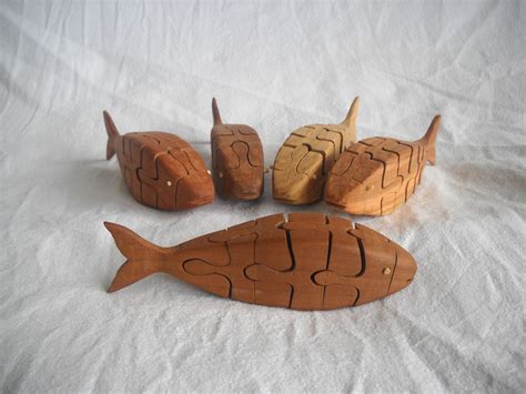 Holz Fisch Puzzle Etsy