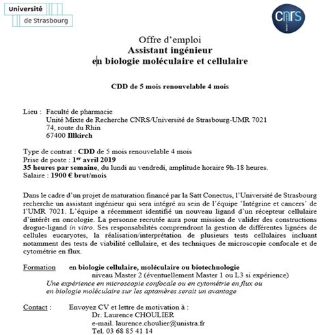 Lettre De Motivation Master Biologie Cellulaire Herbert Bartley Lettre