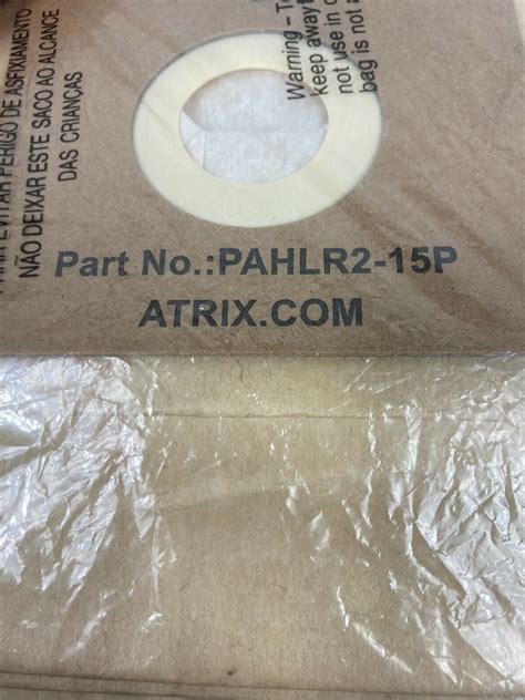 Atrix Pahlr2 15p Lil Red VAC Paper Filter Bags PAHLR215P For Sale