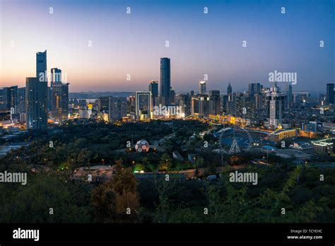 Night view of Dalian city architecture Stock Photo - Alamy