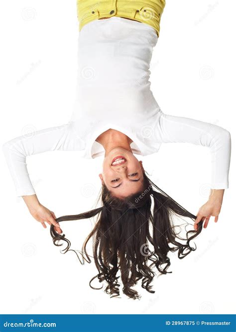 Fun Upside Down Stock Image Image Of Humorous Excited 28967875