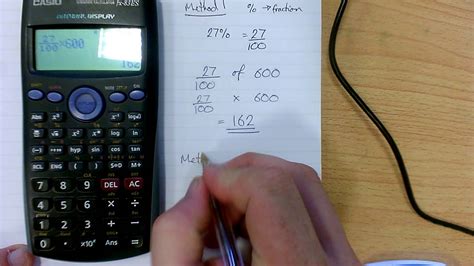 How To Calculate Percentages Using A Calculator Youtube