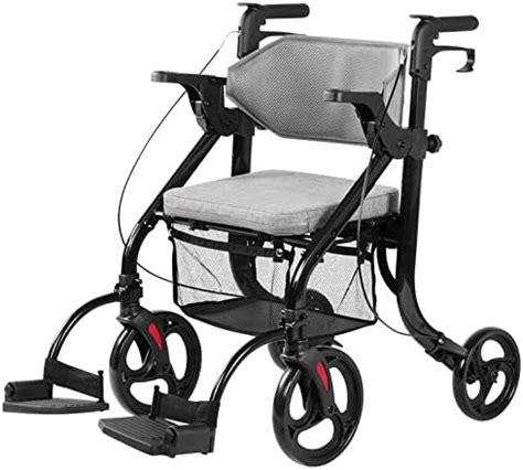 Amazon 2 In 1 Folding Rollator Walker For Seniors Transport