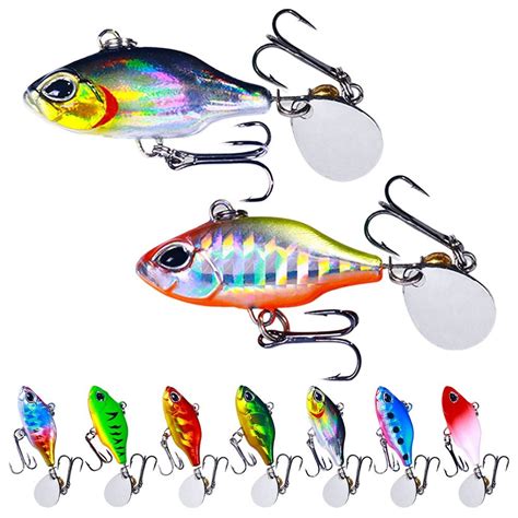 Metal Mini Vib Fishing Lure Colher Afundando Isca Vibra O