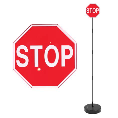 Securityman Car Garage Parking Aid Red Stop Sign Built In Led And