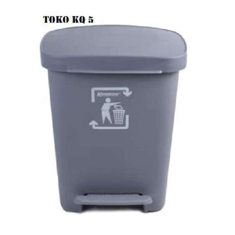 Jual Krisbow Ltr Tempat Sampah Plastik Pedal Abu Abu Di Seller